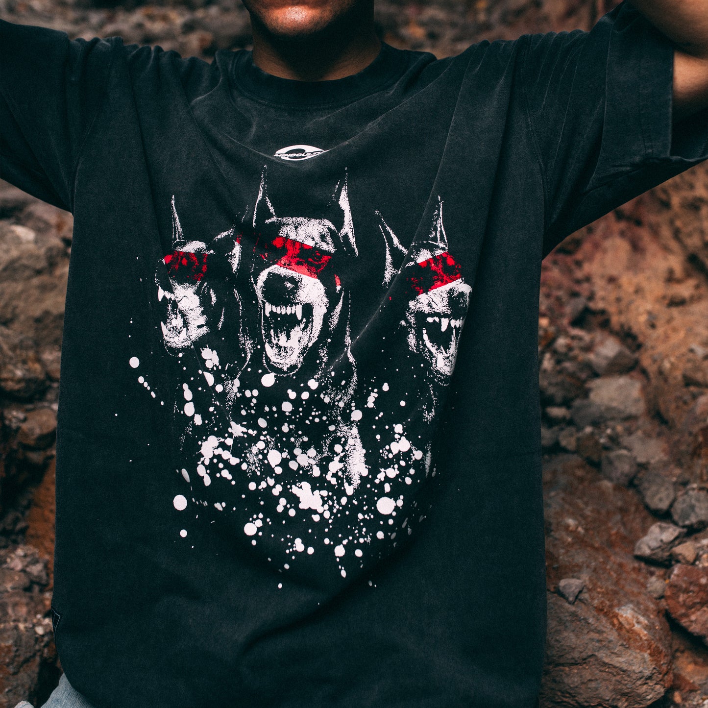 "UNLEASHED VISION TEE" WASHED BLACK