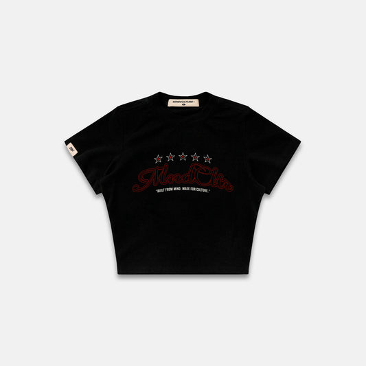 BABY TEE "FIVE STAR" BLACK