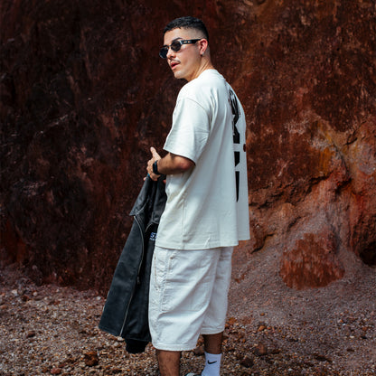 "CORE IDENTITY TEE" OFF WHITE