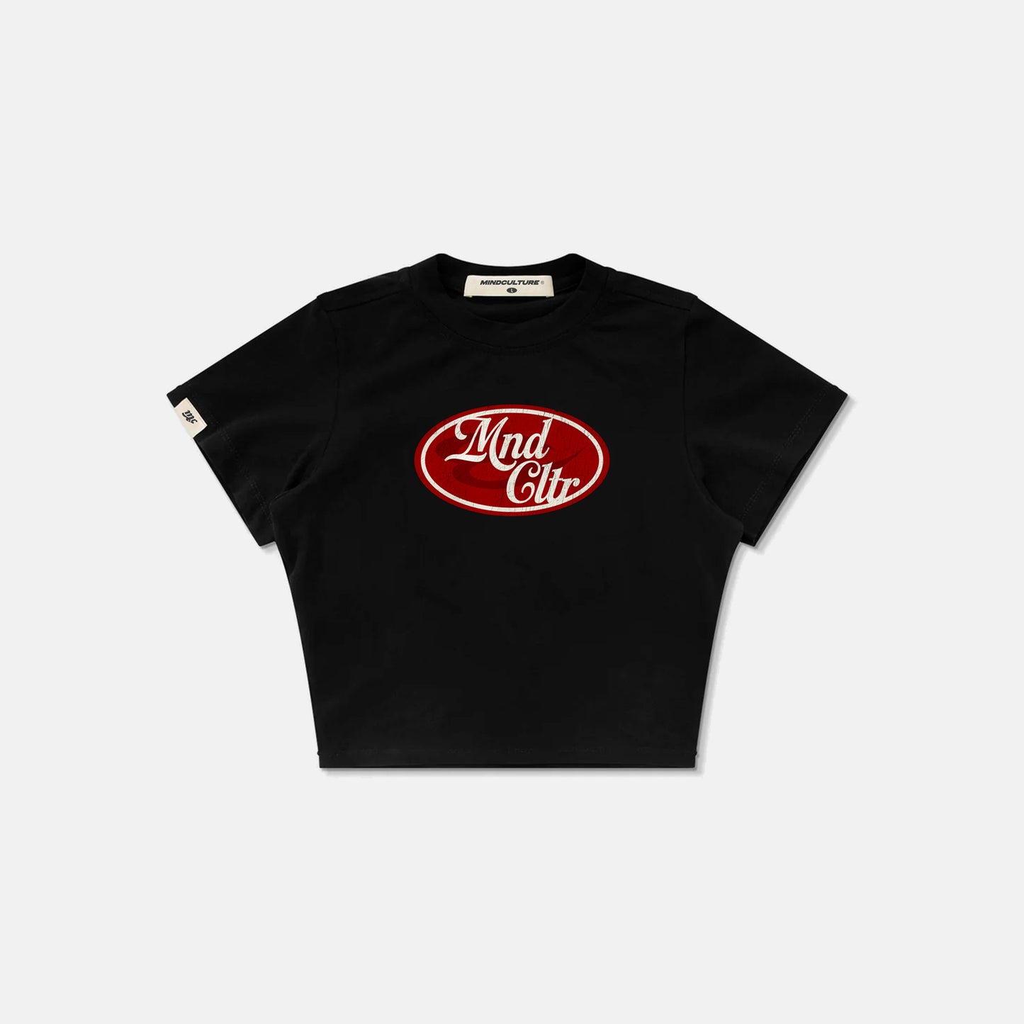 BABY TEE "MND CLTR LOGO OVAL" BLACK
