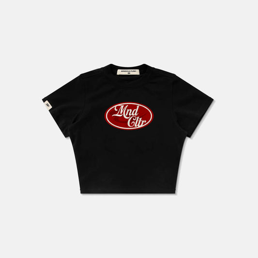 BABY TEE "MND CLTR LOGO OVAL" BLACK