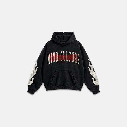 HOODIE "WORDLWIDE STAR" BLACK