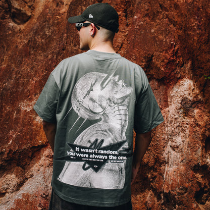 "NOT RANDOM TEE" AQUA GREEN