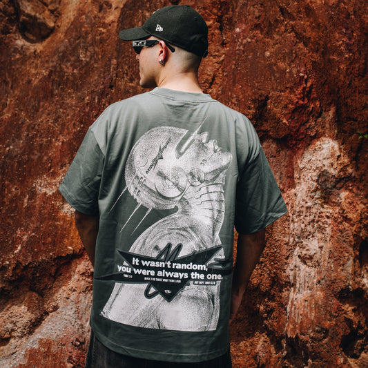 "NOT RANDOM TEE" AQUA GREEN