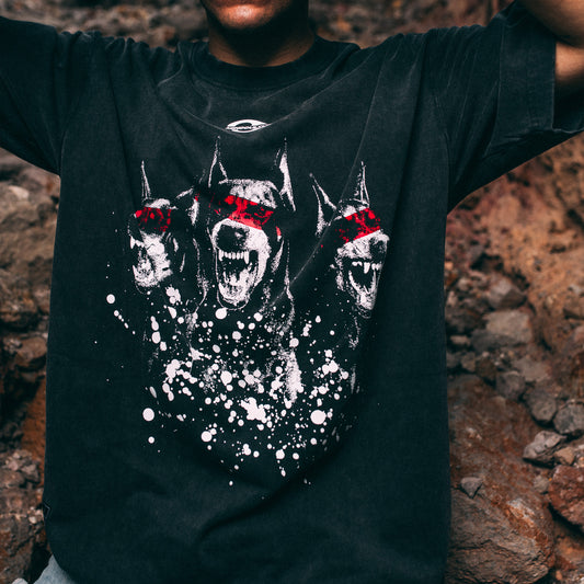 "UNLEASHED VISION TEE" WASHED BLACK