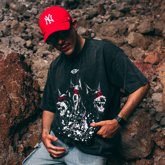 "UNLEASHED VISION TEE" WASHED BLACK