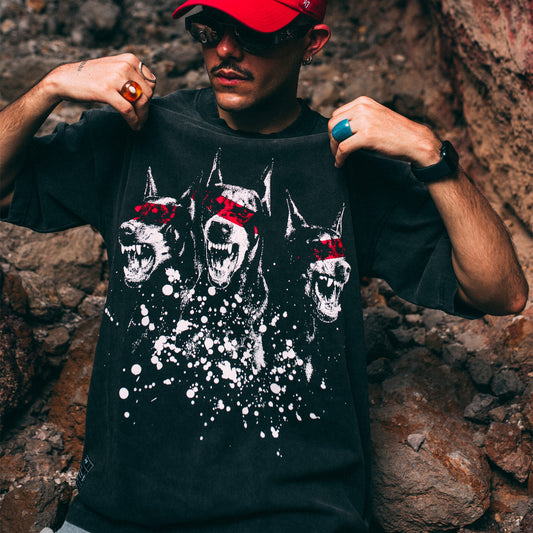 "UNLEASHED VISION TEE" WASHED BLACK