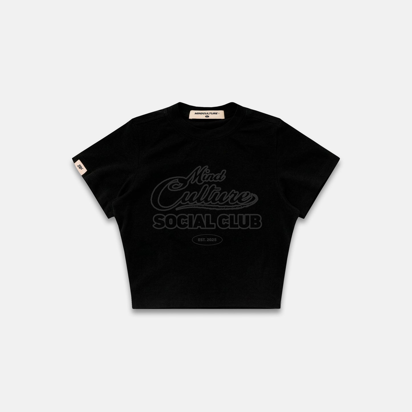BABY TEE "SOCIAL CLUB" BLACK