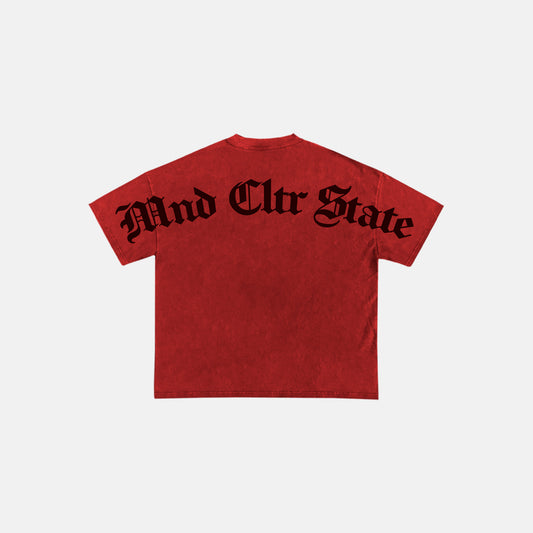 "VOICES OF THE SELF" DENIM RED