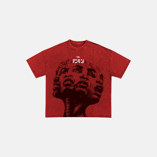 "VOICES OF THE SELF" DENIM RED
