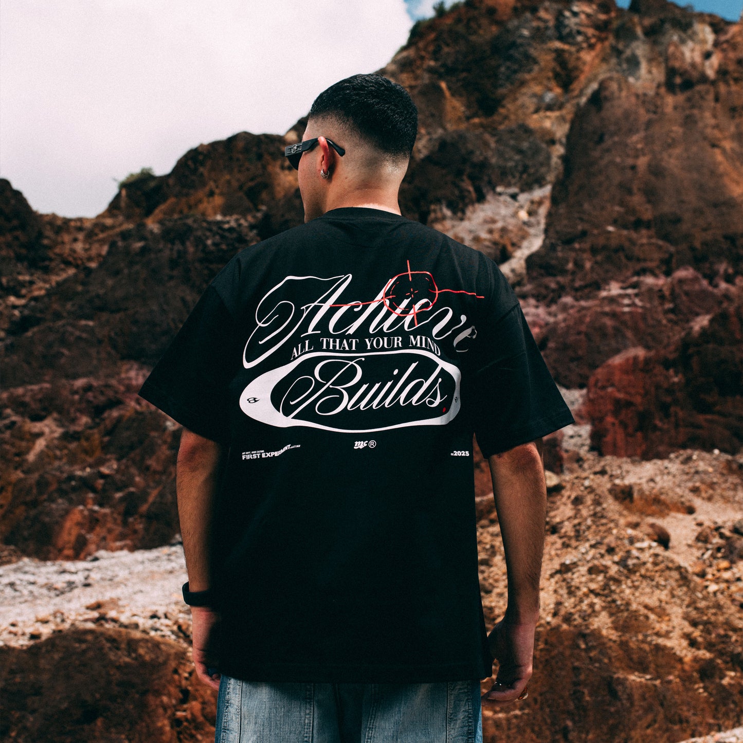 "ACHIEVE ALL THAT YOUR MIND BUILDS" BLACK