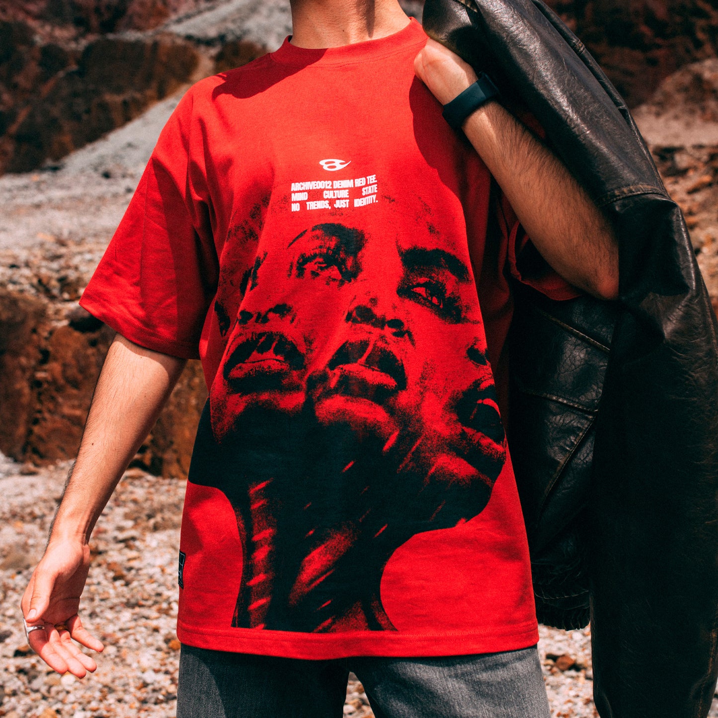 "VOICES OF THE SELF" DENIM RED